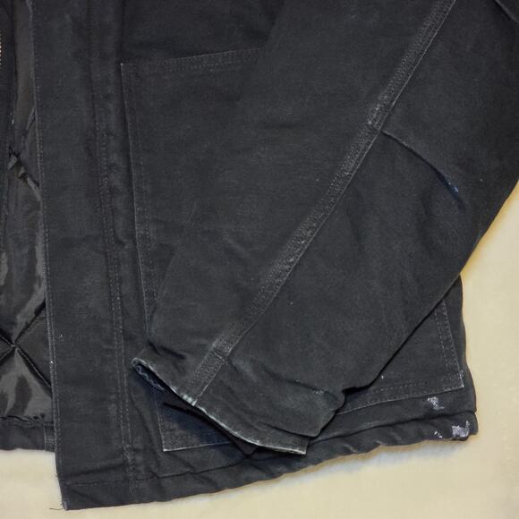 Vintage Carhartt Detroit Jacket J01 Made USA Blk Duck Quilted Lined Men’s Large - Picture 5 of 16